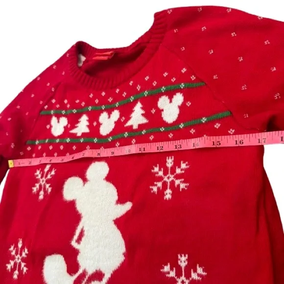 Disney | Mickey Mouse | Red Winter Festive Ugly Christmas Sweater in Medium - Picture 4 of 9